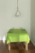 Льняная скатерть на стол TouchableLinen 1 шт 140х350 см Салатовый - изображение 2