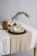 Скатертина-доріжка Раннер з лляної тканини TouchableLinen 1 шт 40х200 см Бежевий - зображення 1