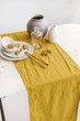 Скатертина-доріжка Раннер з лляної тканини TouchableLinen 1 шт 40х150 см Гірчичний - зображення 4