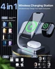 Док-станція Proda 4в1 Magnetic Wireless Charger для iPhone 14/13/12/Apple Watch/AirPods white - зображення 6