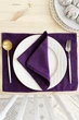Сервировочный коврик (ланчмат) из льняной ткани TouchableLinen 1 шт 30x40 см Фиолетовый Подставка под тарелки - изображение 2