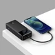 Портативный павербанк Baseus Digital display 30000mAh на 20 W с LED-дисплеем, + кабель в комплекте Черный - изображение 7
