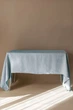 Льняная скатерть на стол TouchableLinen 1 шт 200 см (круглая) Пыльно-голубой - изображение 3