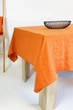 Лляна скатертина на стіл TouchableLinen 1 шт 200х200 см Помаранчевий - зображення 2