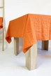 Лляна скатертина на стіл TouchableLinen 1 шт 200х200 см Помаранчевий - зображення 3
