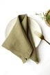 Лляні серветки TouchableLinen 1 шт Оливковий Серветки для сервірування столу 45х45 см - зображення 2