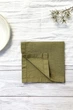 Лляні серветки TouchableLinen 1 шт Оливковий Серветки для сервірування столу 45х45 см - зображення 3
