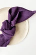 Льняные салфетки TouchableLinen 1 шт Фиолетовый 45х45 см - изображение 5