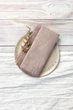 Льняные салфетки TouchableLinen 1 шт Пыльно розовый Салфетки для сервировки стола Свадебные салфетки 25х25 см - изображение 6