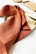 Льняные салфетки TouchableLinen 1 шт Терракотовый 40х40 см - изображение 4