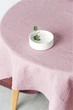 Лляна скатертина на стіл TouchableLinen 1 шт 100 см (кругла) Пильно-рожевий - зображення 2