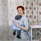 Слінг-шарф HOPPEDIZ Florenz Blue (30 % льону) (4,6 м) - зображення 4