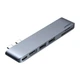 USB-хаб UGREEN CM380 Dual USB-C To HDMI+2xUSB 3.0 A+TF/SD+USB-C Female Converter Space Gray (80856) - зображення 1