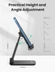 Підставка для телефону UGREEN LP373 Foldable Multi-Angle Phone Desktop Stand with Height Adjustable Black (20435) - зображення 2