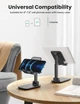 Підставка для телефону UGREEN LP373 Foldable Multi-Angle Phone Desktop Stand with Height Adjustable Black (20435) - зображення 4