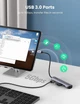 USB-хаб UGREEN CM417 USB-C to 4xUSB 3.0 5Gbps + HDMI 4K@30Hz Gray (20197) - зображення 4