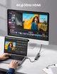 USB-хаб UGREEN CM417 USB-C to 4xUSB 3.0 5Gbps + HDMI 4K@30Hz Gray (20197) - зображення 6