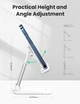 Підставка для телефону UGREEN LP373 Foldable Multi-Angle Phone Desktop Stand with Height Adjustable White (20434) - зображення 2