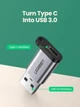 Переходник UGREEN US276 USB 3.0 Male to USB-C 3.1 Female Gray (50533) - изображение 3