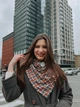 Шарф-бактус "Эдинбург", женский шарф, большой женский шарф, осенняя палитра цветов - изображение 2