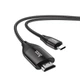 Кабель Type-C на HDMI HD Hoco on-screen cable (2m, 4K, 30Hz). Black - зображення 1