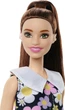 Лялька Барбі Модна брюнетка у сукні з квітами Barbie Fashionistas Doll #187 HBV19 - зображення 4