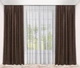 Комплект штор Diamond мікровелюр 250х290 молочний шоколад 2 шт. - изображение 1