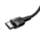 Кабель Baseus Cafule PD2.0 60W flash charging USB cableType-C-Type-C (20V 3A)2M Gray+Black (CATKLF-HG1) - изображение 8