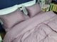 Комплект постельного белья Komfort-tekstil LUX LIGHT PLUM 1/1 см (Евро на рез./Сатин-страйп) - зображення 2