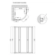 Душова кабіна Latwa SC80x80.SAT.LOW.FR напівкругла, для низьк. піддону, висота 185 см, скло Frost 4 мм, без піддону Lidz - зображення 2