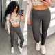 Fashions • Бесшовные лосины на меху рубчик Fashions 48 графит (557-аз) - изображение 4