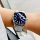 Наручные практичные часы Casio MTP-VD02D-2E Серебро\Темно-синий экран - изображение 1