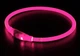 LED ошейник для собак светящийся с кабелем USB с регулировкой 70 см Розовый - изображение 1