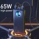 Повербанк портативное зарядное устройство Power Bank Baseus Amblight 30000 mAh premium 65W 6A с Led дисплеем и технологией QC3.0+PD3.0 Black - изображение 11