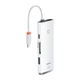 USB-Хаб Baseus Lite Series 6-Port Multifunctional HUB USB Type-C - 2xUSB 3.0 / USB Type-C PD / HDMI 1.4 / SD / TF White (WKQX050102) - изображение 2