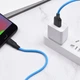 Кабель Hoco X21 Plus Silicone Micro USB (1m) black/blue - изображение 5