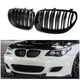 Решітка радіатора BMW (БМВ) 5 series E60 E61 (2004 - 2009) CountryMan Матова 2 ребра - зображення 1