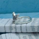 Серебряное безразмерное кольцо "Корона с камушком" - изображение 7