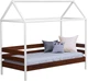 Кровать Estella Амми 90х190 ordf Щит Л4 Каштан / Белая (5700945026) - изображение 1