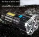Ручний світлодіодний ліхтарик-лампа на акумуляторі L-S03 4 LED + COB чорний - зображення 5