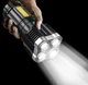 Ручний світлодіодний ліхтарик-лампа на акумуляторі L-S03 4 LED + COB чорний - зображення 6
