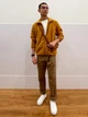 Мужская флисовая куртка Uniqlo теплая кофта на молнии 1159770261 (Желтый, XL) - изображение 7