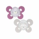 Пустышка силиконовая Chicco Physio Comfort 2 шт. 16 мес.Темно-розовый (74935.41.00.00) - изображение 1