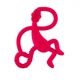 Игрушка-прорезыватель Matchstick Monkey силиконовый Танцующая обезьянка Красный 14 см MM-DMT-004 0659436975522 - изображение 3