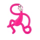 Игрушка-прорезыватель Matchstick Monkey силиконовый Танцующая обезьянка Розовый 14 см MM-DMT-003 0659436975545 - изображение 1
