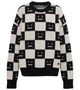 Светр No Brand Face Maglia jacquard wool sweater Black/White XS - зображення 1