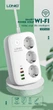 Мережевий подовжувач фільтр LDNIO SEW3452 |WiFi Управління, 2500W, 2M, 3 розетки, 3USB/1Type-C, QC/PD, 3A/38W| White - зображення 10