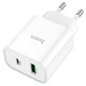 Зарядное устройство Hoco C80A Plus PD Type-C 20W, QC 3.0 USB-A 18W Max 3.0A White - изображение 3