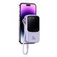 Power Bank Baseus Qpow Pro Digital Display Fast Charge 20W со встроенним кабелем Lightning на 10000mAh (PPQD020005) Purple - изображение 5