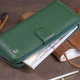 Вертикальный вместительный кошелек из кожи унисекс ST Leather 19304 Зеленый - изображение 8